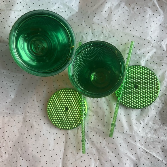 Starbucks Limited Edition Metallic Green Studded Holiday 2023 24oz & 16oz - Picture 5 of 6
